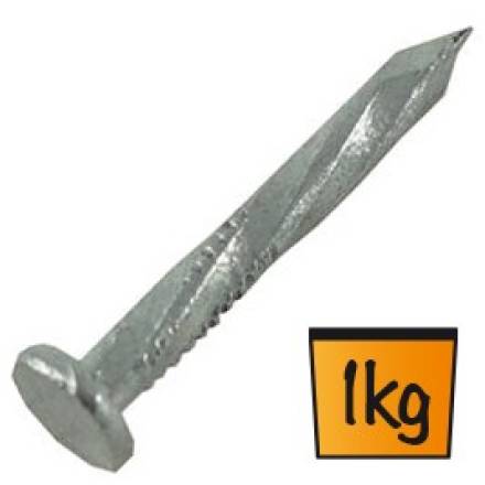 Unifix Galvanised Square Twist Nails 30 x 3.75mm 1kg Pouch