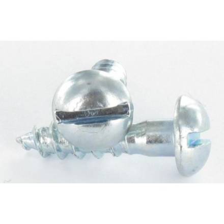 Round Head Bright Zinc Plated Wood Screw 4 x 1/2"