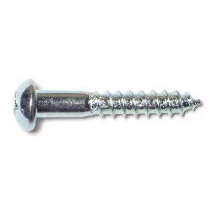 Round Head BZP Wood Screw 8 x 1/2"