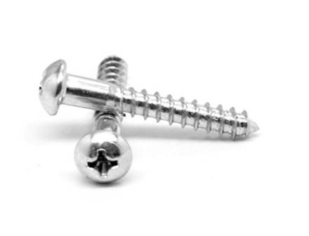 Bright Zinc Plated Round Head Wood Screw 8 x 5/8"
