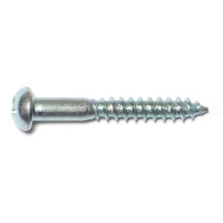 Bright Zinc Plated Round Head Wood Screw 10 x 2-1/2"