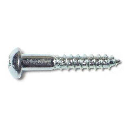 Bright Zinc Plated Round Head Wood Screw 10 x 2-1/2"