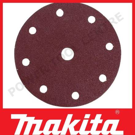 Makita P-37502 Abrasive Discs 150mm 6-Hole 100 Grit Hook and Loop Pack of 10