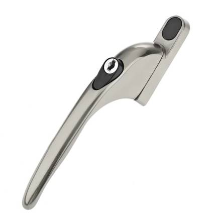 Yale PVCu Inline Lockable Window Handle Polished Chrome 40mm Spindle