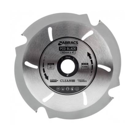 Abracs PCD Polycrystalline Diamond Circular Saw Blade 160mm x 20mm 4T