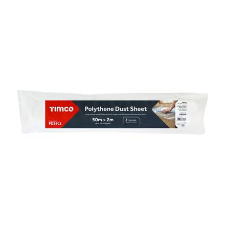 TIMCO Polythene Dust Sheet 50m x 2m