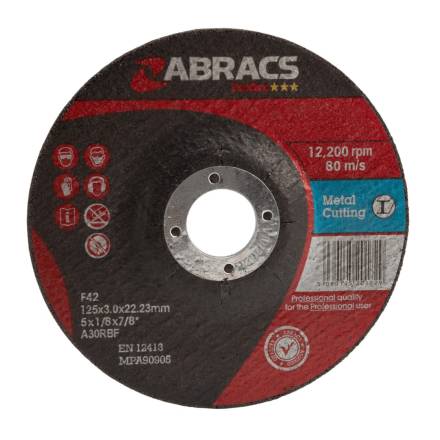 Abracs Proflex 125mm x 3mm DPC Metal Cutting Disc (PF12530DM)