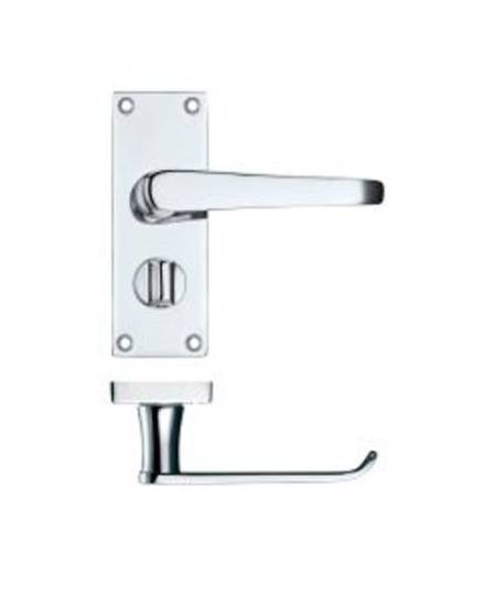 Zoo Hardware Project Victorian Flat Lever on Latch Backplate 114 x 40mm Polished Chrome