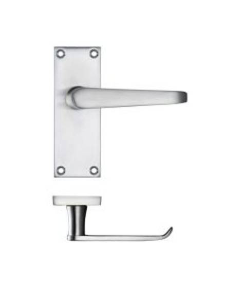 Zoo Hardware Project Victorian Flat Lever on Latch Backplate 114 x 40mm Polished Chrome