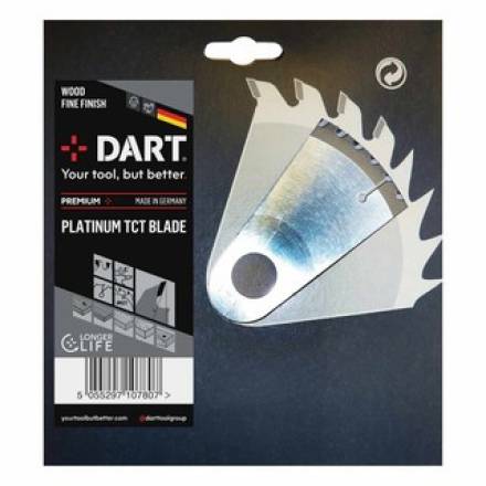 Dart Platinum ATB +15 TCT Saw Blade 160mm x 20mm Bore x 28T