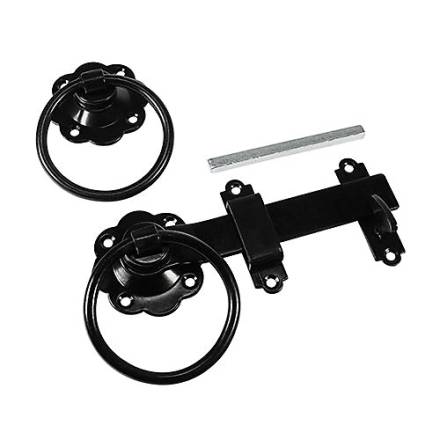 TIMCO Ring Gate Latch Plain Black 6"