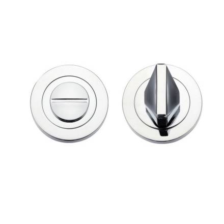 Zoo Hardware Rosso Maniglie Bathroom Turn and Release on Round Rose - Satin Chrome