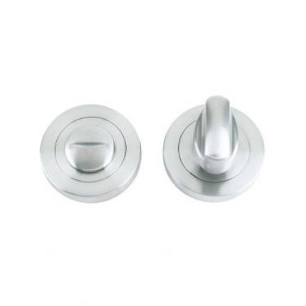 Zoo Hardware Rosso Maniglie Bathroom Turn and Release on Round Rose - Satin Chrome