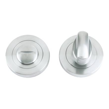 Zoo Hardware Rosso Maniglie Bathroom Turn and Release on Round Rose - Satin Chrome
