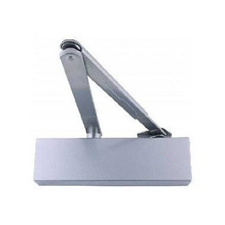 Synergy Hardware S150 SSN Door Closer EN 2-4 Semi Radius Cover Satin Stainless Steel