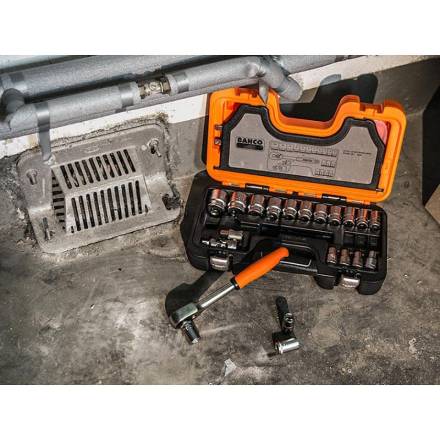 Bahco S240 1/2" Drive Metric Socket Set 24 Piece
