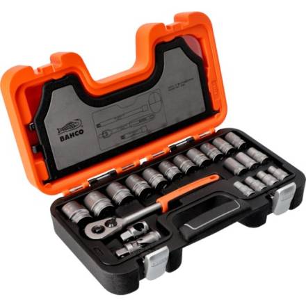 Bahco S240 1/2" Drive Metric Socket Set 24 Piece