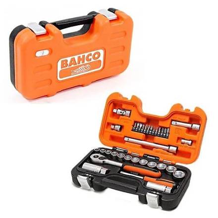 Bahco S330 34-Piece Metric Socket Set 1/4" and 3/8" Drive