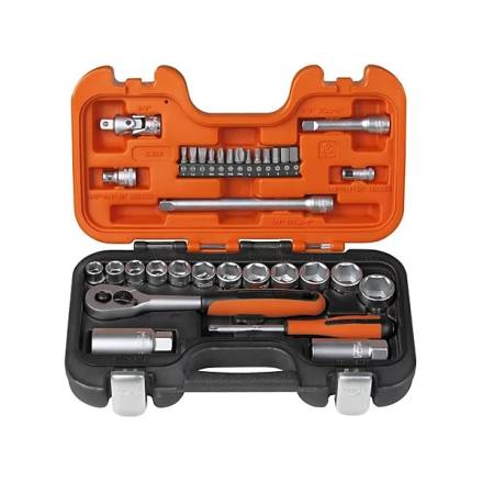 Bahco S330 34-Piece Metric Socket Set 1/4" and 3/8" Drive