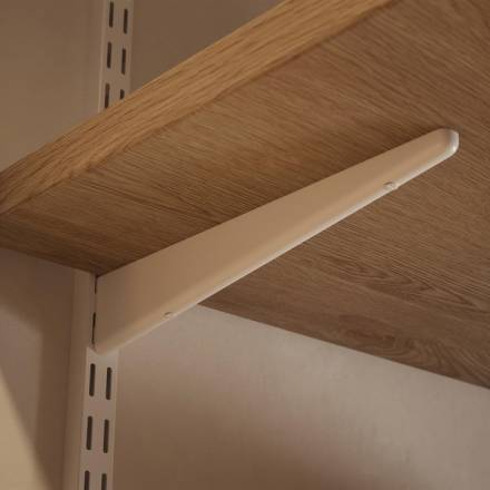 Prosolve Twin Slot Shelf Bracket White 220mm