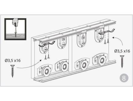 Rothley ARES2 2-Door Sliding Track System Aluminium 1200mm