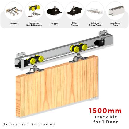 Rothley Herkules 60 Single Sliding Door Kit - 1500mm Track for 750mm Door Panel