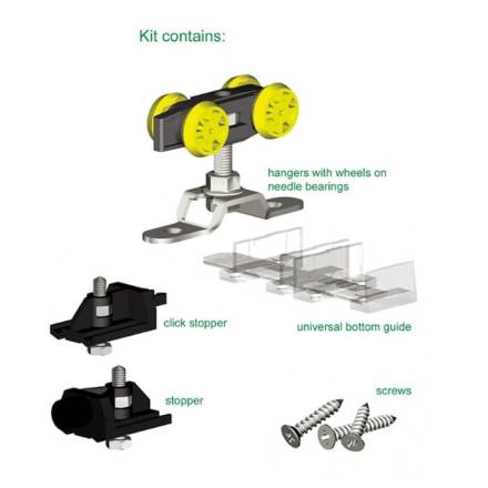 Rothley Herkules 60kg Sliding Door Gear System - 1000mm Door / 2000mm Track