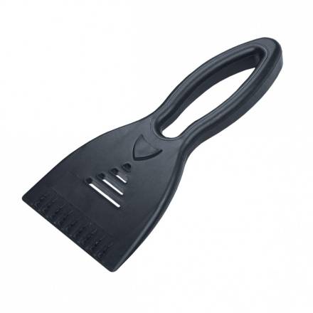 CarPlan Compact Ice Scraper - One-Piece Plastic with Serrated Rear (SFS040)