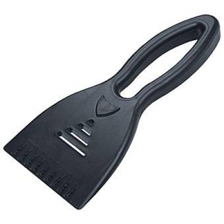 CarPlan Compact Ice Scraper - One-Piece Plastic with Serrated Rear (SFS040)
