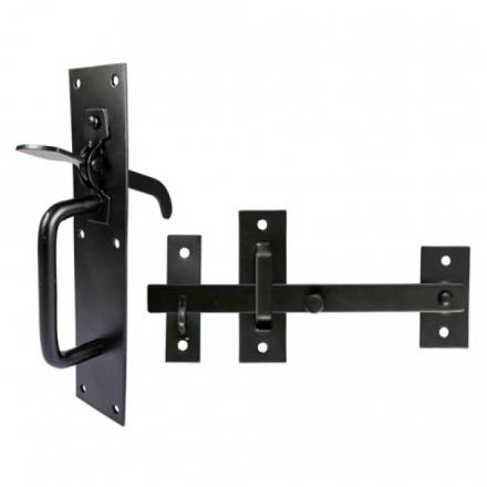 TIMCO Suffolk Latch Medium Duty Black 205 x 45mm