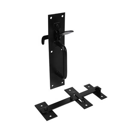 TIMCO Suffolk Latch Medium Duty Black 205 x 45mm