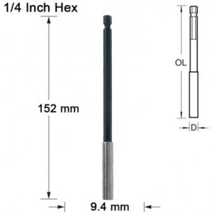 Trend Snappy 25mm Magnetic Bit Holder 152mm (6 Inch)