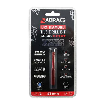 Abracs TDB06 Expert Dry Diamond Tile Drill Bit 6mm