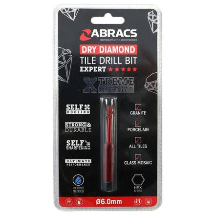 Abracs Dry Diamond Tile Drill Bit 10mm
