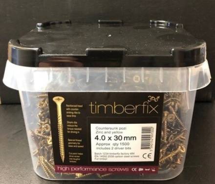 Aptus Timberfix 360 Pozi-Drive Woodscrews 4.0 x 30mm Tub of 1500