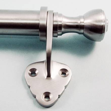 Traditional Hardware Satin Chrome Bar Handle Sash Lift With Fancy Ends 210mm (THD147BN)