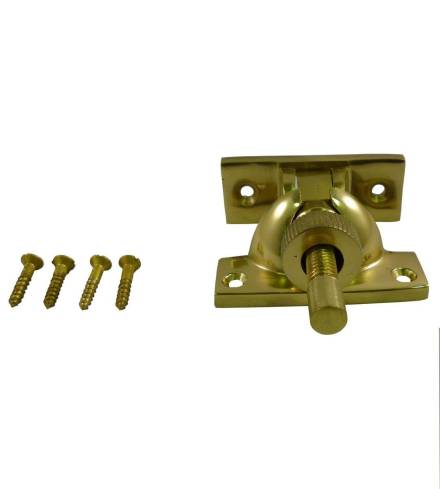 Traditional Hardware Brighton Sash Fastener Standard Non-Locking Polished Brass