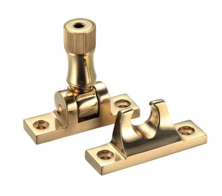 Traditional Hardware THD185L/PB Narrow Locking Brighton Sash Fastener - Polished Brass