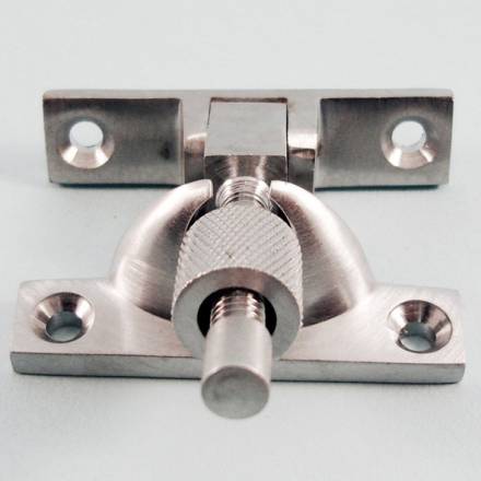 Traditional Hardware Slim Locking Narrow Brighton Pattern Sash Fastener Satin Chrome