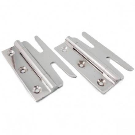 Traditional Hardware THD189 Simplex Slotted Sash Hinge Chrome Plated - Pair