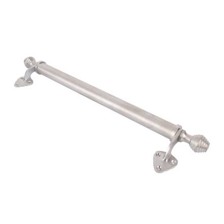 Traditional Hardware THD203/CP Victorian Sash Bar Reeded Knob Ends 305mm Chrome Plated