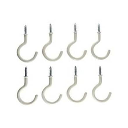 Unifix 32mm White Cup Hook - Pack of 8