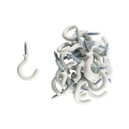 Unifix 32mm White Cup Hook - Pack of 8