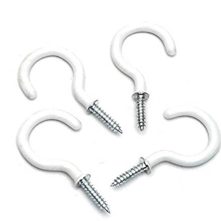 Unifix 32mm White Cup Hook - Pack of 8