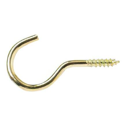 Cup Hook Electro Brass 25mm - Pack of 10