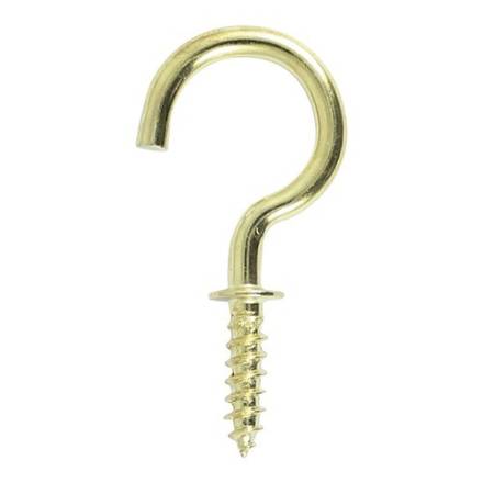 Cup Hook Electro Brass 25mm - Pack of 10