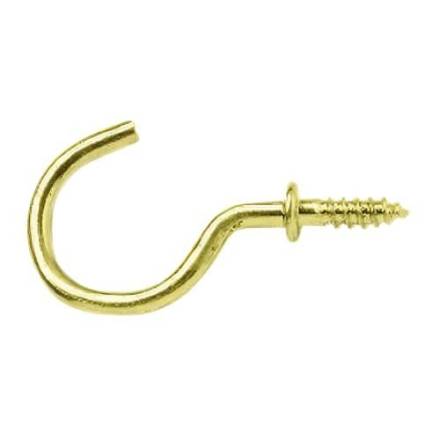 32mm Electro Brassed Cup Hook (Pack of 8)