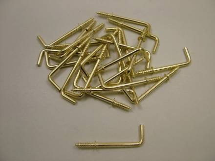 32mm Electro Brassed Cup Hook (Pack of 8)