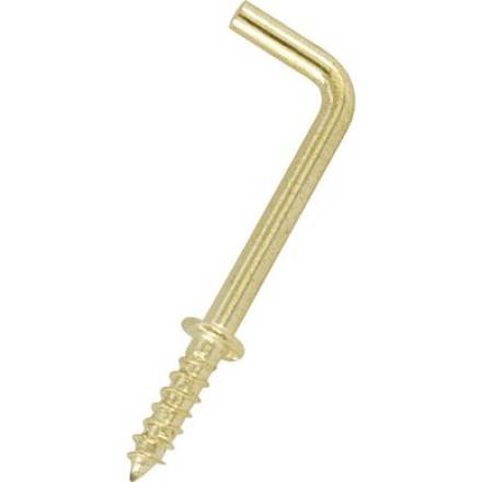 Unifix 25mm Square Cup Hook Electro Brass - Pack of 10