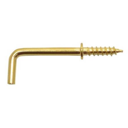 Unifix 32mm Square Electro Brass Cup Hook - Pack of 8